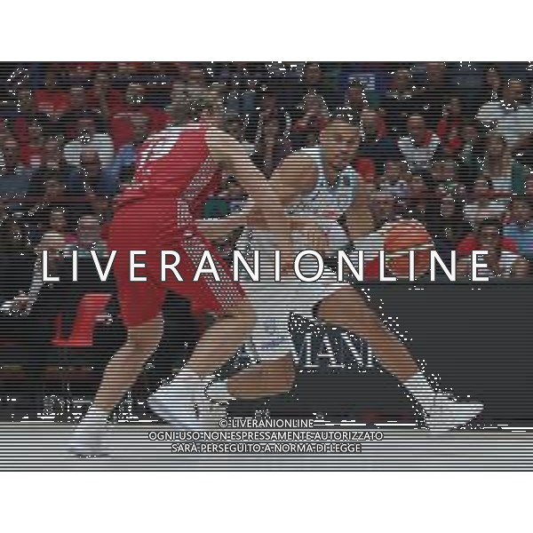 LBA Lega Basket Serie A 2018/2019 Giornata 1 Milano - 07.10.2018 AIX Armani Echange Milano-Happy Casa Brindisi Nella Foto:Erik Rush - Kuzminskas /Ph.Vitez-Ag. Aldo Liverani
