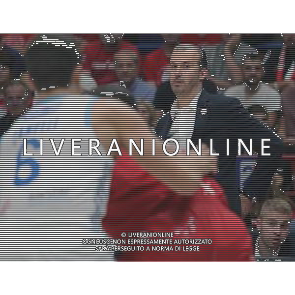 LBA Lega Basket Serie A 2018/2019 Giornata 1 Milano - 07.10.2018 AIX Armani Echange Milano-Happy Casa Brindisi Nella Foto:Pianigiani Simone /Ph.Vitez-Ag. Aldo Liverani