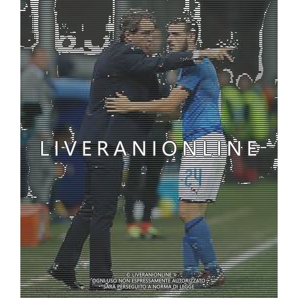 Amichevole Genova - 10.10.2018 Italia-Ucraina Nella Foto: roberto mancini e alessandro florenzi /Ph.Vitez-Ag. Aldo Liverani