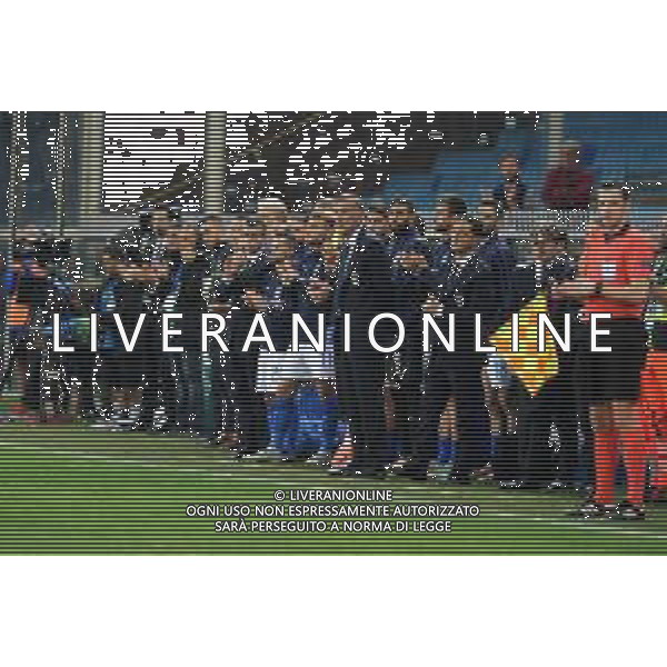Incontro amichevole Italia-Ucraina Genova (Italia) - 10.10.2018 Italia-Ucraina Nella Foto: La panchina italiana applaude al minuto 43 /Ph.Cebrelli-Ag. Aldo Liverani