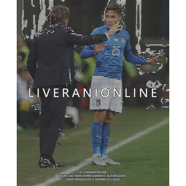 Amichevole Genova - 10.10.2018 Italia-Ucraina Nella Foto:Roberto Mancini - Federico Chiesa /Ph.Vitez-Ag. Aldo Liverani