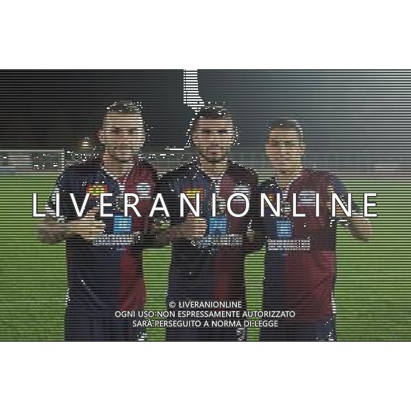 IMOLA 10 10 2018 COPPA ITALIA IMOLESE CALCIO-PISTOIESE NELLA FOTO ERIC LANINI MARIO GARGIULIO E MOSTI NICOLA FOTO GIANNI SANNA-AG ALDOLIVERANI SAS