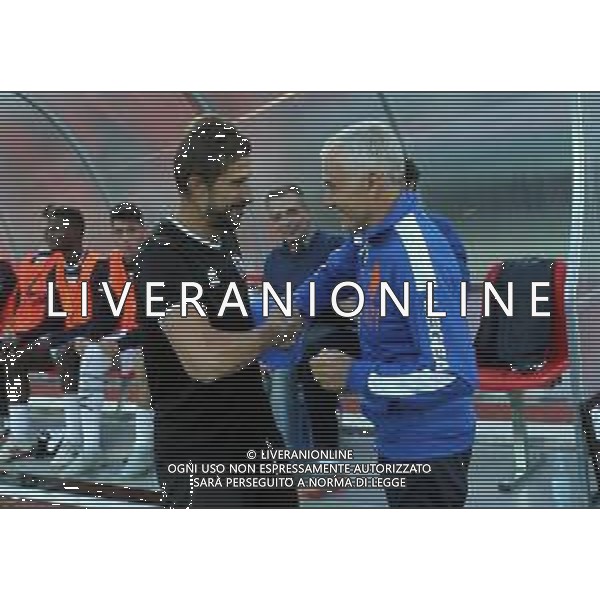 IMOLA 10 10 2018 COPPA ITALIA SERIE C IMOLEE CALCIO-PISTOIESE 4-2 NELLA FOTO ALESSIO DIONISI E PAOLO INDIANI IMOLESE PISTOIESE FOTO GIANNI SANNA-AG ALDOLIVERANI SAS