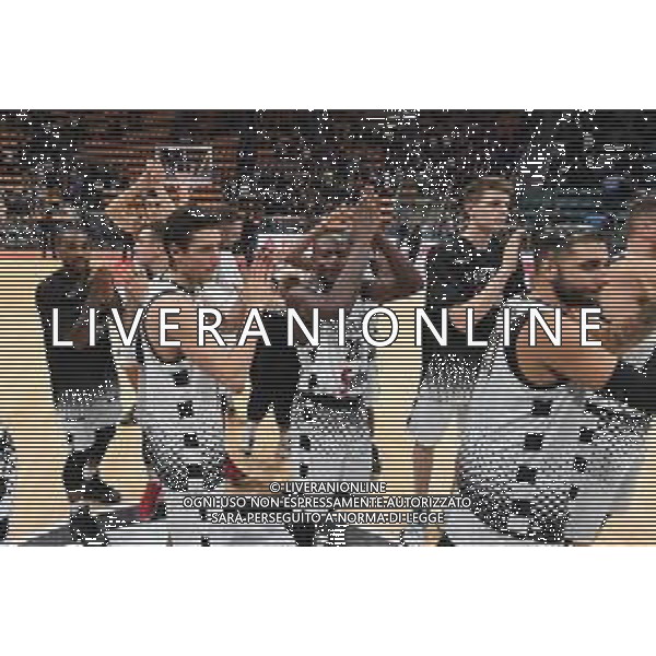 Virtus Bologna - Neptunas Klaipeda 83-78, Basket Champions League 2018/2019 - Bologna 10.10.2018 nella foto Esultanza finale ©Optimafoto / AGENZIA ALDO LIVERANI SAS