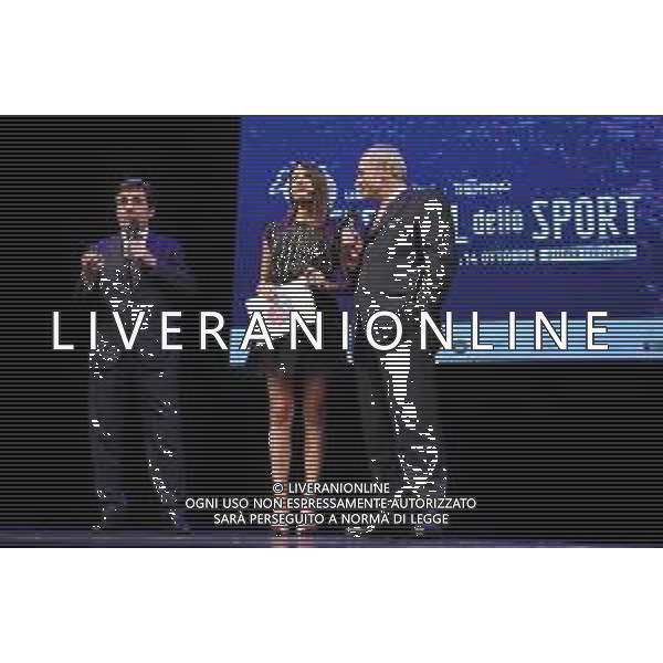 Festival dell Sport Trento 2018 Trento - 11.10.2018 Nella Foto:Andrea Monti, Urbano Cairo, Ilaria D’Amico /Ph.Vitez-Ag. Aldo Liverani