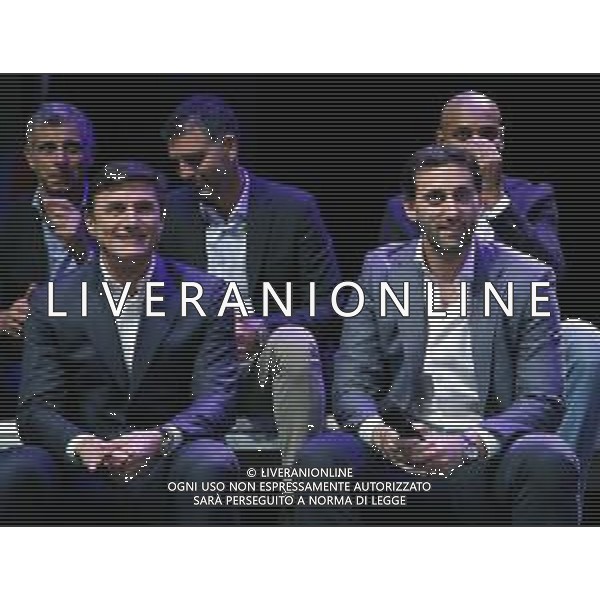 Festival dello Sport Trento 2018 Trento - 12.10.2018 Nella Foto:L’ Inter del Triplete - Enrico Mentana - Andrea Elefante - Massimo Moratti - Tronchetti Provera - Marco Branca - Javier Zanetti - Diego Milito - Julio Cesar - marco Materazzi - Maicon - Orlandoni - Francesco Toldo /Ph.Vitez-Ag. Aldo Liverani