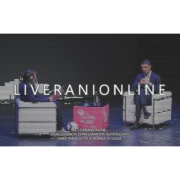 Festival dello Sport Trento 2018 Trento - 13.10.2018 Nella Foto:G. B. Olivero, giornalista de La Gazzetta dello Sport - Paolo Maldini /Ph.Vitez-Ag. Aldo Liverani
