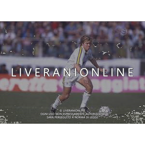 RETROSPETTIVA THOMAS BROLIN CALCIATORE NELLA FOTO THOMAS BROLIN CON LA MAGLIA DEL PARMA CALCIO AG ALDO LIVERANI SAS