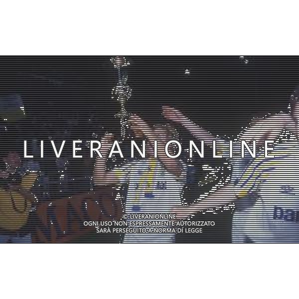 RETROSPETTIVA THOMAS BROLIN CALCIATORE NELLA FOTO THOMAS BROLIN CON LA MAGLIA DEL PARMA CALCIO VINCE LA COPPA ITALIA AG ALDO LIVERANI SAS