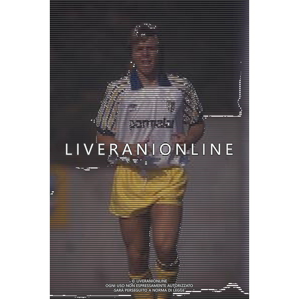 RETROSPETTIVA THOMAS BROLIN CALCIATORE NELLA FOTO THOMAS BROLIN CON LA MAGLIA DEL PARMA CALCIO AG ALDO LIVERANI SAS