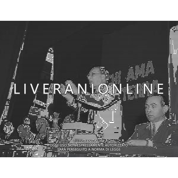 1951 RETROSPETTIVA ALCIDE DE GASPERI POLITICO NELLA FOTO ALCIDE DE GASPERI A UN CONGRESSO DEI COLTIVATORI DIRETTI AG ALDO LIVERANI SAS