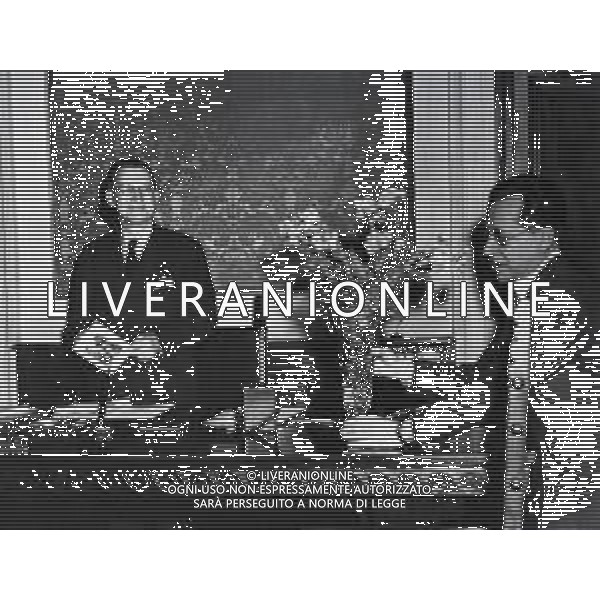 RETROSPETTIVA FOTOMONTAGGIO NELLA FOTO ALCIDE DE GASPERI E PALMIRO TOGLIATTI AG ALDO LIVERANI SAS