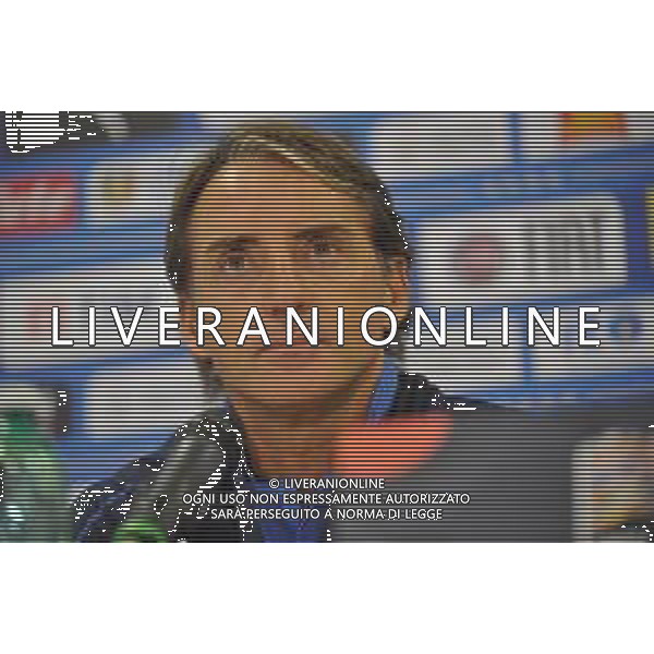 2018.10.13 Chorzow Pilka nozna UEFA Liga Narodow Konferencja i Trening Reprezentacji Wloch N/z Roberto Mancini Foto Rafal Rusek / PressFocus 2018.10.13 Chorzow Football UEFA Nations League Konferencja i Trening Reprezentacji Wloch Roberto Mancini Credit: Rafal Rusek / PressFocus / NEWSPIX.PL --- Newspix.pl/ AGENZIA ALDO LIVERANI SAS - ITALY ONLY EDITORIAL USE ONLY - Allenamento e Conferenza Stampa della Nazionale Italiana a Chorzow in Polonia 13.10.2018