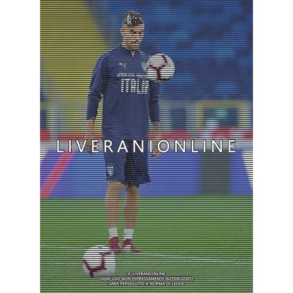 2018.10.13 Chorzow Pilka nozna UEFA Liga Narodow Konferencja i Trening Reprezentacji Wloch N/z Lorenzo Pellegrini Foto Rafal Rusek / PressFocus 2018.10.13 Chorzow Football UEFA Nations League Konferencja i Trening Reprezentacji Wloch Credit: Rafal Rusek / PressFocus / NEWSPIX.PL --- Newspix.pl/ AGENZIA ALDO LIVERANI SAS - ITALY ONLY EDITORIAL USE ONLY - Allenamento e Conferenza Stampa della Nazionale Italiana a Chorzow in Polonia 13.10.2018