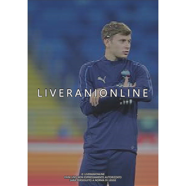 2018.10.13 Chorzow Pilka nozna UEFA Liga Narodow Konferencja i Trening Reprezentacji Wloch N/z Nicolo\' Barella Foto Rafal Rusek / PressFocus 2018.10.13 Chorzow Football UEFA Nations League Konferencja i Trening Reprezentacji Wloch Credit: Rafal Rusek / PressFocus / NEWSPIX.PL --- Newspix.pl/ AGENZIA ALDO LIVERANI SAS - ITALY ONLY EDITORIAL USE ONLY - Allenamento e Conferenza Stampa della Nazionale Italiana a Chorzow in Polonia 13.10.2018