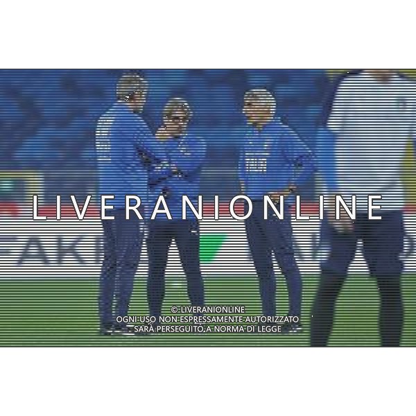 2018.10.13 Chorzow Pilka nozna UEFA Liga Narodow Konferencja i Trening Reprezentacji Wloch N/z Angelo Gregucci Alberico Evani e Giulio Nuciari Foto Rafal Rusek / PressFocus 2018.10.13 Chorzow Football UEFA Nations League Konferencja i Trening Reprezentacji Wloch Credit: Rafal Rusek / PressFocus / NEWSPIX.PL --- Newspix.pl/ AGENZIA ALDO LIVERANI SAS - ITALY ONLY EDITORIAL USE ONLY - Allenamento e Conferenza Stampa della Nazionale Italiana a Chorzow in Polonia 13.10.2018