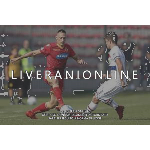 Ravenna - Sambenedettese campionato di calcio serie C girone B 14/10/2018 nella foto: Pellizzari Stefano e Bove Gabriele ©Claudio Zamagni/Agenzia Aldo Liverani