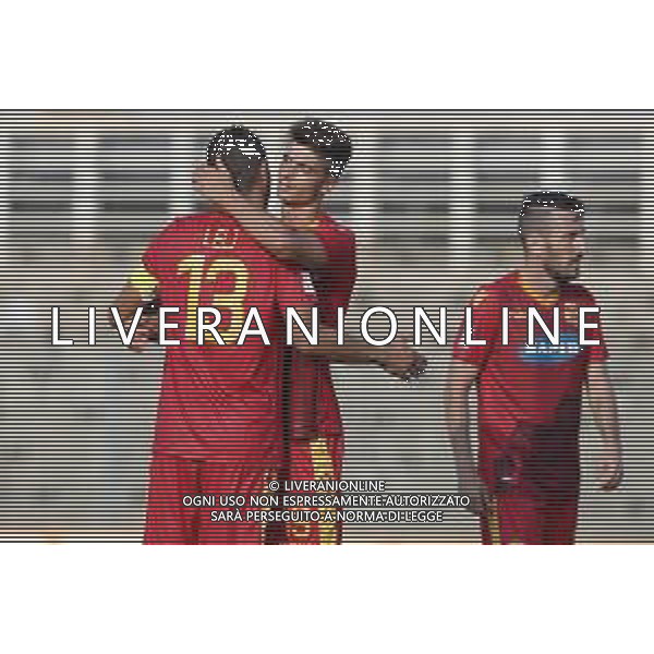 Ravenna - Sambenedettese campionato di calcio serie C girone B 14/10/2018 nella foto: Esultanza finale Lelj Tommaso Siani Giorgio ©Claudio Zamagni/Agenzia Aldo Liverani