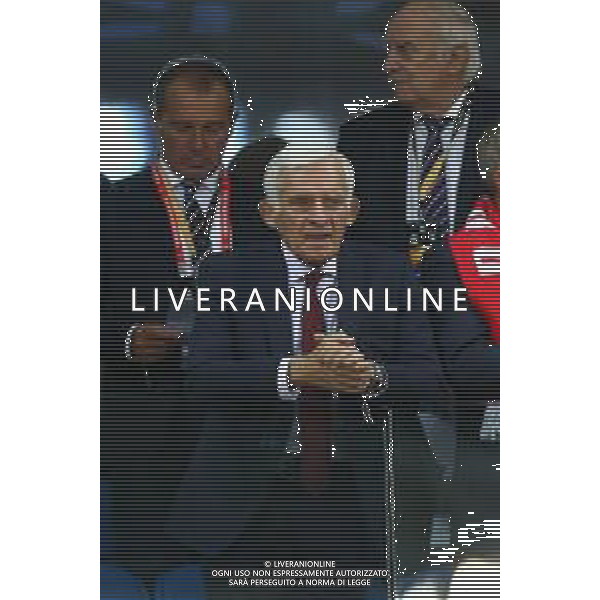 Chorzow , Stadion Slaski 14.10.2018 Sport , Pilka nozna , Reprezentacja , Kadra , Liga Narodow , Liga A , Grupa 3 , Polska - Wlochy NZ trybuna VIP premier Jerzy Buzek FOT Michal Nowak / Newspix.pl Chorzow , Silesian Stadium 14.10.2018 Sport , Football National Teams , UEFA Nations League , League A , Group 3 , Poland - Italy photo by Michal Nowak / Newspix.pl --- Newspix.pl / AGENZIA ALDO LIVERANI SAS - ITALY ONLY EDITORIAL USE ONLY - Polonia - Italia UEFA Nations League 14.10.2018