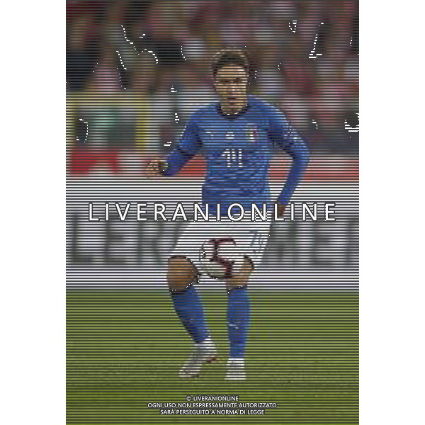 CHORZOW STADION SLASKI 14.10.2018 LIGA NARODOW PILKA NOZNA POLSKA (BIALO-CZERWONE) - WLOCHY (NIEBIESKO-BIALE) NZ Federico Chiesa . FOT TOMASZ WANTULA / NEWSPIX.PL CHORZOW 14.10.2018 FOOTBALL MEN\'S LEAGUE OF NATIONS POLAND - ITALY TOMASZ WANTULA / NEWSPIX.PL --- Newspix.pl / AGENZIA ALDO LIVERANI SAS - ITALY ONLY EDITORIAL USE ONLY - Polonia - Italia UEFA Nations League 14.10.2018