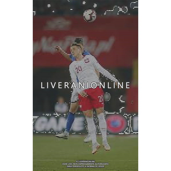 CHORZOW STADION SLASKI 14.10.2018 LIGA NARODOW PILKA NOZNA POLSKA (BIALO-CZERWONE) - WLOCHY (NIEBIESKO-BIALE) NZ Piotr Zielinski . FOT TOMASZ WANTULA / NEWSPIX.PL CHORZOW 14.10.2018 FOOTBALL MEN\'S LEAGUE OF NATIONS POLAND - ITALY TOMASZ WANTULA / NEWSPIX.PL --- Newspix.pl / AGENZIA ALDO LIVERANI SAS - ITALY ONLY EDITORIAL USE ONLY - Polonia - Italia UEFA Nations League 14.10.2018