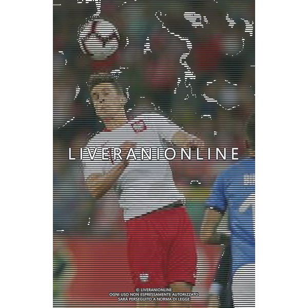 CHORZOW STADION SLASKI 14.10.2018 LIGA NARODOW PILKA NOZNA POLSKA (BIALO-CZERWONE) - WLOCHY (NIEBIESKO-BIALE) NZ Arkadiusz Milik . FOT TOMASZ WANTULA / NEWSPIX.PL CHORZOW 14.10.2018 FOOTBALL MEN\'S LEAGUE OF NATIONS POLAND - ITALY TOMASZ WANTULA / NEWSPIX.PL --- Newspix.pl / AGENZIA ALDO LIVERANI SAS - ITALY ONLY EDITORIAL USE ONLY - Polonia - Italia UEFA Nations League 14.10.2018