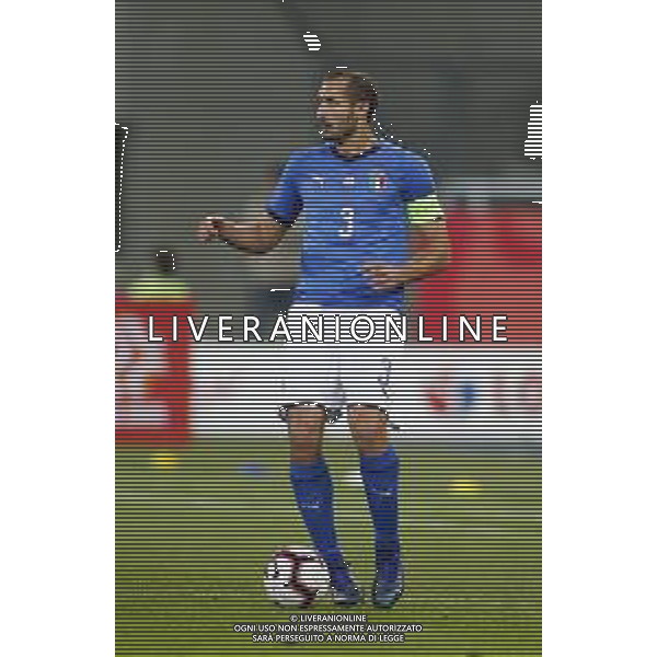 CHORZOW STADION SLASKI 14.10.2018 LIGA NARODOW PILKA NOZNA POLSKA (BIALO-CZERWONE) - WLOCHY (NIEBIESKO-BIALE) NZ Giorgio Chiellini . FOT TOMASZ WANTULA / NEWSPIX.PL CHORZOW 14.10.2018 FOOTBALL MEN\'S LEAGUE OF NATIONS POLAND - ITALY TOMASZ WANTULA / NEWSPIX.PL --- Newspix.pl / AGENZIA ALDO LIVERANI SAS - ITALY ONLY EDITORIAL USE ONLY - Polonia - Italia UEFA Nations League 14.10.2018