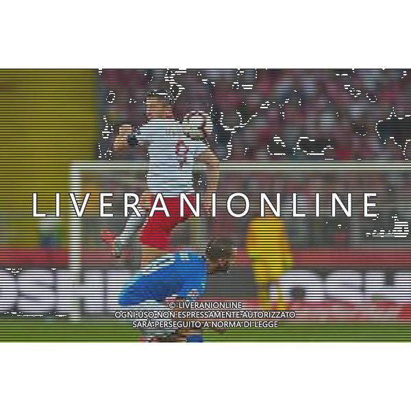 2018.10.14 Chorzow Pilka nozna UEFA Liga Narodow 2019 Polska - Wlochy N/z Robert Lewandowski - LEONARDO BONUCCI Foto Pawel Andrachiewicz / PressFocus 2018.10.14 Chorzow Football UEFA Nations League 2019 Poland - Italy Robert Lewandowski Credit: Pawel Andrachiewicz / PressFocus / NEWSPIX.PL --- Newspix.pl / AGENZIA ALDO LIVERANI SAS - ITALY ONLY EDITORIAL USE ONLY - Polonia - Italia UEFA Nations League 14.10.2018