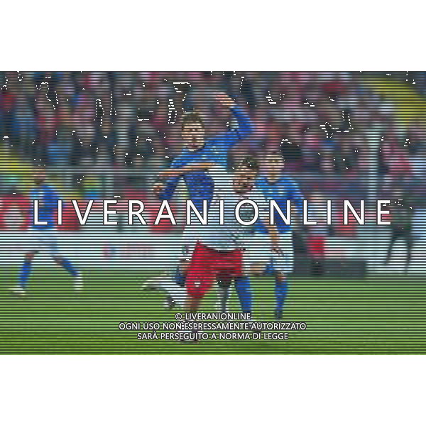 2018.10.14 Chorzow Pilka nozna UEFA Liga Narodow 2019 Polska - Wlochy N/z Arkadiusz Milik Nicolo Barella Foto Pawel Andrachiewicz / PressFocus 2018.10.14 Chorzow Football UEFA Nations League 2019 Poland - Italy Arkadiusz Milik Nicolo Barella Credit: Pawel Andrachiewicz / PressFocus / NEWSPIX.PL --- Newspix.pl / AGENZIA ALDO LIVERANI SAS - ITALY ONLY EDITORIAL USE ONLY - Polonia - Italia UEFA Nations League 14.10.2018