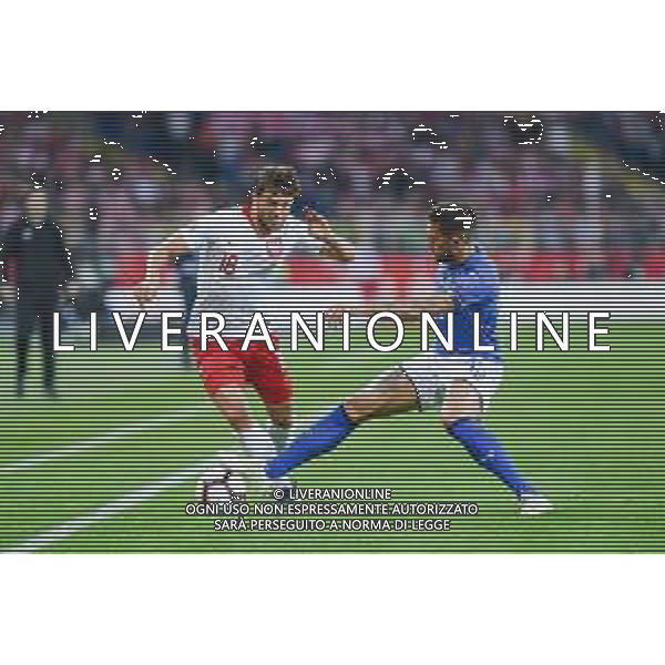 14.10.2018 CHORZOW - KATOWICE, STADION SLASKI (KATOWICE, POLAND SILESIA STADIUM) PILKA NOZNA (FOOTBALL) LIGA NARODOW UEFA (UEFA NATIONAL LEAGUE) MECZ POLSKA - WLOCHY ( GAME POLAND - ITALY ) NZ BARTOSZ BERESZYNSKI BIRAGHI CRISTIANO FOTO MARCIN PIRGA / CYFRASPORT / NEWSPIX.PL --- Newspix.pl / AGENZIA ALDO LIVERANI SAS - ITALY ONLY EDITORIAL USE ONLY - Polonia - Italia UEFA Nations League 14.10.2018