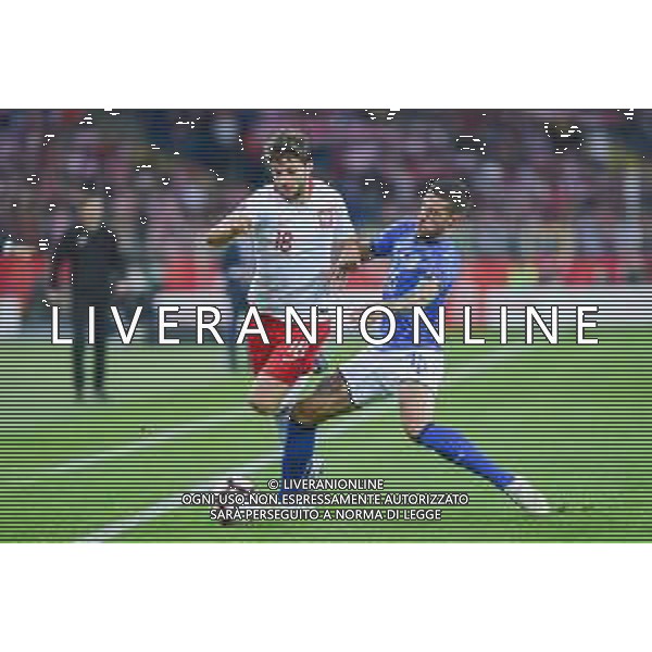 14.10.2018 CHORZOW - KATOWICE, STADION SLASKI (KATOWICE, POLAND SILESIA STADIUM) PILKA NOZNA (FOOTBALL) LIGA NARODOW UEFA (UEFA NATIONAL LEAGUE) MECZ POLSKA - WLOCHY ( GAME POLAND - ITALY ) NZ BARTOSZ BERESZYNSKI BIRAGHI CRISTIANO FOTO MARCIN PIRGA / CYFRASPORT / NEWSPIX.PL --- Newspix.pl / AGENZIA ALDO LIVERANI SAS - ITALY ONLY EDITORIAL USE ONLY - Polonia - Italia UEFA Nations League 14.10.2018