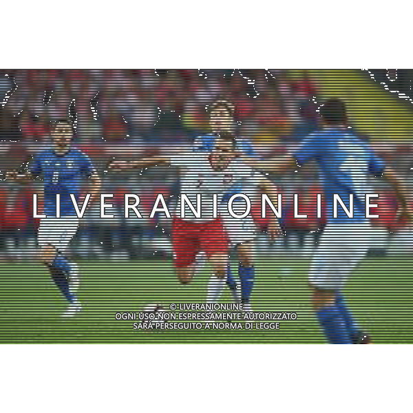 Chorzow , Stadion Slaski 14.10.2018 Sport , Pilka nozna , Reprezentacja , Kadra , Liga Narodow , Liga A , Grupa 3 , Polska - Wlochy NZ Jorginho ( ITA ) Arkadiusz Milik ( POL ) Nicolo Barella ( ITA ) FOT Michal Nowak / Newspix.pl Chorzow , Silesian Stadium 14.10.2018 Sport , Football National Teams , UEFA Nations League , League A , Group 3 , Poland - Italy photo by Michal Nowak / Newspix.pl --- Newspix.pl / AGENZIA ALDO LIVERANI SAS - ITALY ONLY EDITORIAL USE ONLY - Polonia - Italia UEFA Nations League 14.10.2018