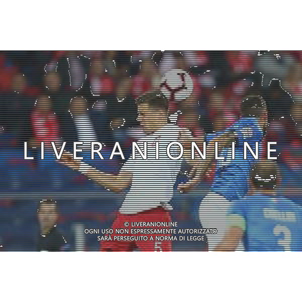 Chorzow , Stadion Slaski 14.10.2018 Sport , Pilka nozna , Reprezentacja , Kadra , Liga Narodow , Liga A , Grupa 3 , Polska - Wlochy NZ Jan Bednarek ( POL ) Cristiano Biraghi ( ITA ) FOT Michal Nowak / Newspix.pl Chorzow , Silesian Stadium 14.10.2018 Sport , Football National Teams , UEFA Nations League , League A , Group 3 , Poland - Italy photo by Michal Nowak / Newspix.pl --- Newspix.pl / AGENZIA ALDO LIVERANI SAS - ITALY ONLY EDITORIAL USE ONLY - Polonia - Italia UEFA Nations League 14.10.2018