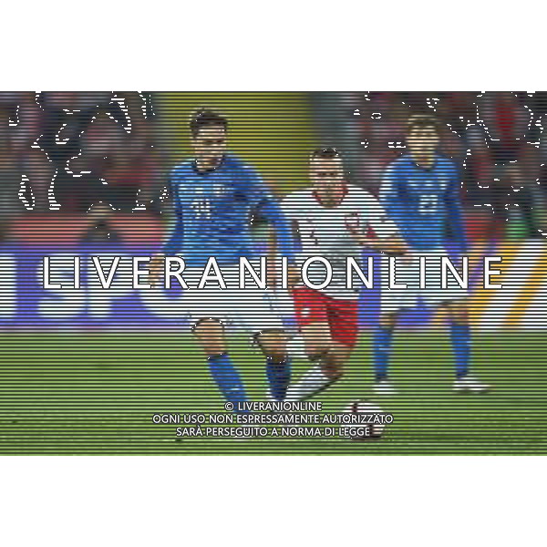 Chorzow , Stadion Slaski 14.10.2018 Sport , Pilka nozna , Reprezentacja , Kadra , Liga Narodow , Liga A , Grupa 3 , Polska - Wlochy NZ Federico Chiesa ( ITA ) Jacek Goralski ( POL ) FOT Michal Nowak / Newspix.pl Chorzow , Silesian Stadium 14.10.2018 Sport , Football National Teams , UEFA Nations League , League A , Group 3 , Poland - Italy photo by Michal Nowak / Newspix.pl --- Newspix.pl / AGENZIA ALDO LIVERANI SAS - ITALY ONLY EDITORIAL USE ONLY - Polonia - Italia UEFA Nations League 14.10.2018