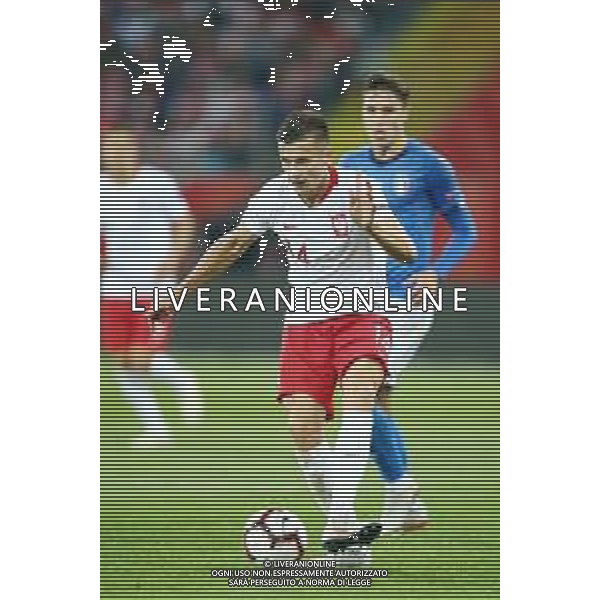 Chorzow , Stadion Slaski 14.10.2018 Sport , Pilka nozna , Reprezentacja , Kadra , Liga Narodow , Liga A , Grupa 3 , Polska - Wlochy NZ Arkadiusz Reca ( POL ) FOT Michal Nowak / Newspix.pl Chorzow , Silesian Stadium 14.10.2018 Sport , Football National Teams , UEFA Nations League , League A , Group 3 , Poland - Italy photo by Michal Nowak / Newspix.pl --- Newspix.pl / AGENZIA ALDO LIVERANI SAS - ITALY ONLY EDITORIAL USE ONLY - Polonia - Italia UEFA Nations League 14.10.2018