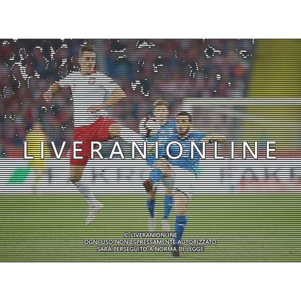 Chorzow , Stadion Slaski 14.10.2018 Sport , Pilka nozna , Reprezentacja , Kadra , Liga Narodow , Liga A , Grupa 3 , Polska - Wlochy NZ Arkadiusz Milik ( POL ) Alessandro Florenzi ( ITA ) FOT Michal Nowak / Newspix.pl Chorzow , Silesian Stadium 14.10.2018 Sport , Football National Teams , UEFA Nations League , League A , Group 3 , Poland - Italy photo by Michal Nowak / Newspix.pl / NEWSPIX.PL --- Newspix.pl / AGENZIA ALDO LIVERANI SAS - ITALY ONLY EDITORIAL USE ONLY - Polonia - Italia UEFA Nations League 14.10.2018