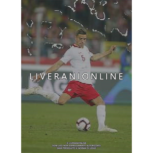 CHORZOW STADION SLASKI 14.10.2018 LIGA NARODOW PILKA NOZNA POLSKA (BIALO-CZERWONE) - WLOCHY (NIEBIESKO-BIALE) NZ Jan Bednarek . FOT TOMASZ WANTULA / NEWSPIX.PL CHORZOW 14.10.2018 FOOTBALL MEN\'S LEAGUE OF NATIONS POLAND - ITALY TOMASZ WANTULA / NEWSPIX.PL --- Newspix.pl / AGENZIA ALDO LIVERANI SAS - ITALY ONLY EDITORIAL USE ONLY - Polonia - Italia UEFA Nations League 14.10.2018