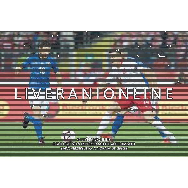 2018.10.14 Chorzow Pilka nozna UEFA Liga Narodow Polska - Wlochy N/z Arkadiusz Reca, Alessandro Florenzi Foto Marcin Karczewski / PressFocus 2018.10.14 Chorzow Football UEFA Nations League Poland - Italy Arkadiusz Reca, Alessandro Florenzi Credit: Marcin Karczewski / PressFocus / NEWSPIX.PL --- Newspix.pl / AGENZIA ALDO LIVERANI SAS - ITALY ONLY EDITORIAL USE ONLY - Polonia - Italia UEFA Nations League 14.10.2018