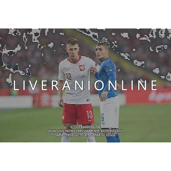 2018.10.14 Chorzow Pilka nozna UEFA Liga Narodow Polska - Wlochy N/z , Marco Verratti Foto Marcin Karczewski / PressFocus 2018.10.14 Chorzow Football UEFA Nations League Poland - Italy Arkadiusz Reca, Alessandro Florenzi Credit: Marcin Karczewski / PressFocus / NEWSPIX.PL --- Newspix.pl / AGENZIA ALDO LIVERANI SAS - ITALY ONLY EDITORIAL USE ONLY - Polonia - Italia UEFA Nations League 14.10.2018
