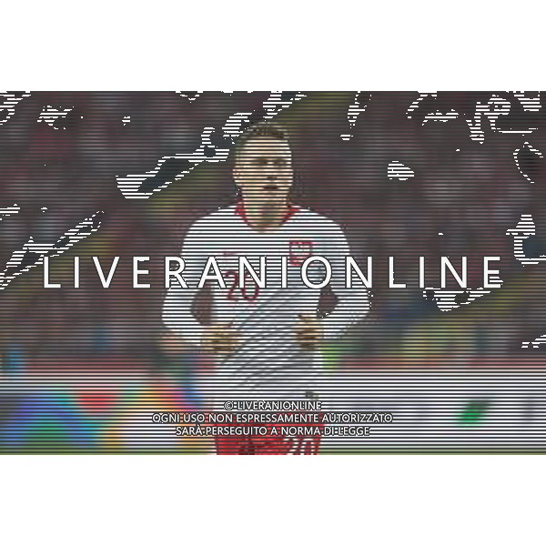 2018.10.14 Chorzow Pilka nozna UEFA Liga Narodow Polska - Wlochy N/z Piotr Zielinski Foto Marcin Karczewski / PressFocus 2018.10.14 Chorzow Football UEFA Nations League Poland - Italy Arkadiusz Reca, Alessandro Florenzi Credit: Marcin Karczewski / PressFocus / NEWSPIX.PL --- Newspix.pl / AGENZIA ALDO LIVERANI SAS - ITALY ONLY EDITORIAL USE ONLY - Polonia - Italia UEFA Nations League 14.10.2018