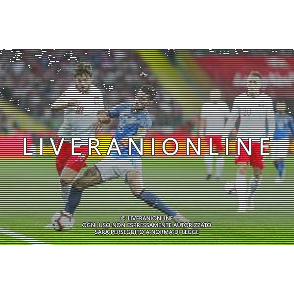 14.10.2018 CHORZOW - KATOWICE, STADION SLASKI (KATOWICE, POLAND SILESIA STADIUM) PILKA NOZNA (FOOTBALL) LIGA NARODOW UEFA (UEFA NATIONAL LEAGUE) MECZ POLSKA - WLOCHY ( GAME POLAND - ITALY ) NZ BARTOSZ BERESZYNSKI - cristiano biraghi FOTO LUKASZ GROCHALA/CYFRASPORT / NEWSPIX.PL --- Newspix.pl / AGENZIA ALDO LIVERANI SAS - ITALY ONLY EDITORIAL USE ONLY - Polonia - Italia UEFA Nations League 14.10.2018