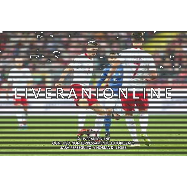 14.10.2018 CHORZOW - KATOWICE, STADION SLASKI (KATOWICE, POLAND SILESIA STADIUM) PILKA NOZNA (FOOTBALL) LIGA NARODOW UEFA (UEFA NATIONAL LEAGUE) MECZ POLSKA - WLOCHY ( GAME POLAND - ITALY ) NZ ROBERT LEWANDOWSKI FOTO LUKASZ GROCHALA/CYFRASPORT / NEWSPIX.PL --- Newspix.pl / AGENZIA ALDO LIVERANI SAS - ITALY ONLY EDITORIAL USE ONLY - Polonia - Italia UEFA Nations League 14.10.2018