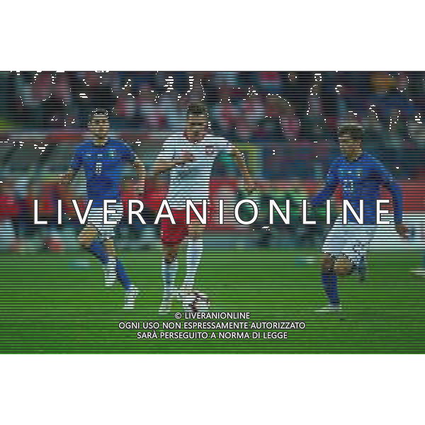 14.10.2018 CHORZOW - KATOWICE, STADION SLASKI (KATOWICE, POLAND SILESIA STADIUM) PILKA NOZNA (FOOTBALL) LIGA NARODOW UEFA (UEFA NATIONAL LEAGUE) MECZ POLSKA - WLOCHY ( GAME POLAND - ITALY ) NZ ARKADIUSZ MILIK FOTO LUKASZ SKWIOT/CYFRASPORT / NEWSPIX.PL --- Newspix.pl / AGENZIA ALDO LIVERANI SAS - ITALY ONLY EDITORIAL USE ONLY - Polonia - Italia UEFA Nations League 14.10.2018