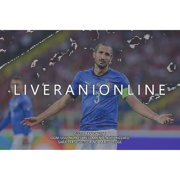 14.10.2018 CHORZOW - KATOWICE, STADION SLASKI (KATOWICE, POLAND SILESIA STADIUM) PILKA NOZNA (FOOTBALL) LIGA NARODOW UEFA (UEFA NATIONAL LEAGUE) MECZ POLSKA - WLOCHY ( GAME POLAND - ITALY ) NZ GIORGIO CHIELLINI FOTO MARCIN PIRGA / CYFRASPORT / NEWSPIX.PL --- Newspix.pl / AGENZIA ALDO LIVERANI SAS - ITALY ONLY EDITORIAL USE ONLY - Polonia - Italia UEFA Nations League 14.10.2018