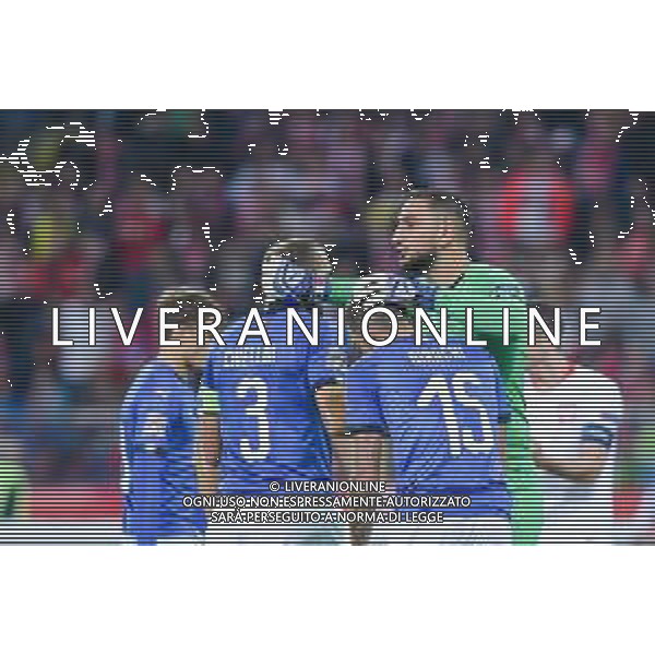 14.10.2018 CHORZOW - KATOWICE, STADION SLASKI (KATOWICE, POLAND SILESIA STADIUM) PILKA NOZNA (FOOTBALL) LIGA NARODOW UEFA (UEFA NATIONAL LEAGUE) MECZ POLSKA - WLOCHY ( GAME POLAND - ITALY ) NZ GIORGIO CHIELLINI BIRAGHI CRISTIANO DONNARUMMA GIANLUIGI FOTO MARCIN PIRGA / CYFRASPORT / NEWSPIX.PL --- Newspix.pl / AGENZIA ALDO LIVERANI SAS - ITALY ONLY EDITORIAL USE ONLY - Polonia - Italia UEFA Nations League 14.10.2018
