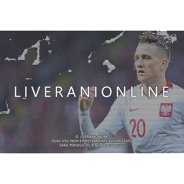 14.10.2018 CHORZOW - KATOWICE, STADION SLASKI (KATOWICE, POLAND SILESIA STADIUM) PILKA NOZNA (FOOTBALL) LIGA NARODOW UEFA (UEFA NATIONAL LEAGUE) MECZ POLSKA - WLOCHY ( GAME POLAND - ITALY ) NZ PIOTR ZIELINSKI FOTO MARCIN PIRGA / CYFRASPORT / NEWSPIX.PL --- Newspix.pl / AGENZIA ALDO LIVERANI SAS - ITALY ONLY EDITORIAL USE ONLY - Polonia - Italia UEFA Nations League 14.10.2018