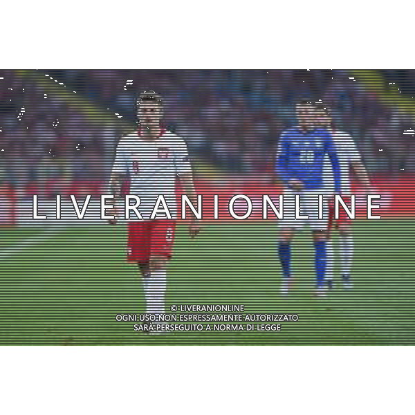 14.10.2018 CHORZOW - KATOWICE, STADION SLASKI (KATOWICE, POLAND SILESIA STADIUM) PILKA NOZNA (FOOTBALL) LIGA NARODOW UEFA (UEFA NATIONAL LEAGUE) MECZ POLSKA - WLOCHY ( GAME POLAND - ITALY ) NZ KAROL LINETTY SYLWETKA FOTO MARCIN PIRGA / CYFRASPORT / NEWSPIX.PL --- Newspix.pl / AGENZIA ALDO LIVERANI SAS - ITALY ONLY EDITORIAL USE ONLY - Polonia - Italia UEFA Nations League 14.10.2018