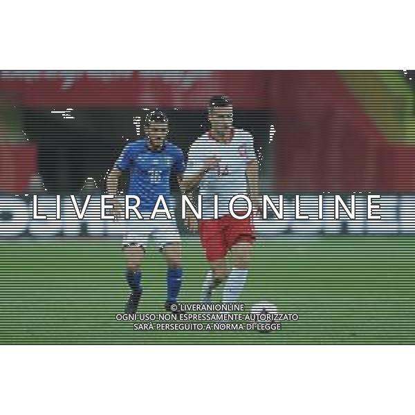 2018.10.14 Chorzow Pilka nozna , Liga Narodow UEFA , sezon 2018/2019 Polska - Wlochy N/z Alessandro Florenzi, Arkadiusz Reca Foto Krzysztof Porebski / PressFocus 2018.10.14 Chorzow Football , UEFA Nations League , 2018/19 season Poland - Italy Alessandro Florenzi, Arkadiusz Reca Credit: Krzysztof Porebski / PressFocus / NEWSPIX.PL --- Newspix.pl / AGENZIA ALDO LIVERANI SAS - ITALY ONLY EDITORIAL USE ONLY - Polonia - Italia UEFA Nations League 14.10.2018