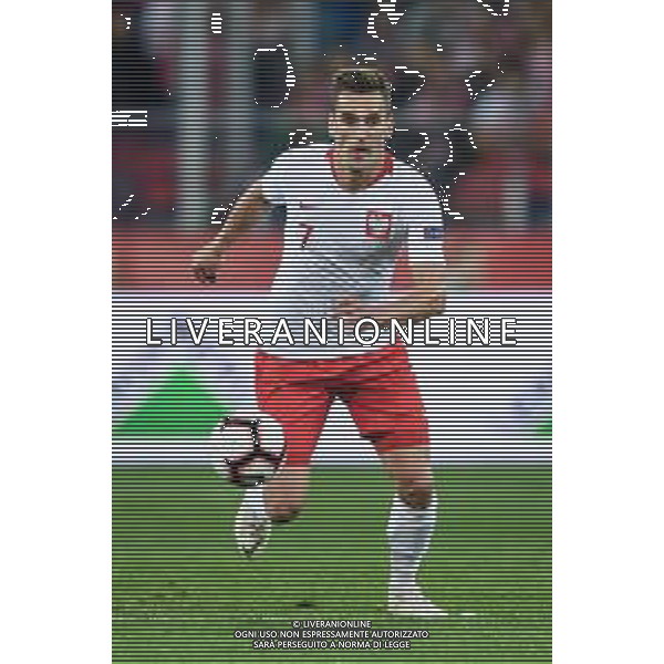 2018.10.14, Chorzow, Pilka nozna, Liga Narodow UEFA 2018/2019, Dywizja A, Grupa 3 Mecz Polska - Wlochy N/z Arkadiusz Milik sylwetka Foto: Rafal Oleksiewicz / PressFocus 2018.10.14, Chorzow, Silesian Stadium, UEFA Nations League, League A, Group 3 Poland vs Italy Arkadiusz Milik sylwetka Credit: Rafal Oleksiewicz / PressFocus / NEWSPIX.PL --- Newspix.pl / AGENZIA ALDO LIVERANI SAS - ITALY ONLY EDITORIAL USE ONLY - Polonia - Italia UEFA Nations League 14.10.2018