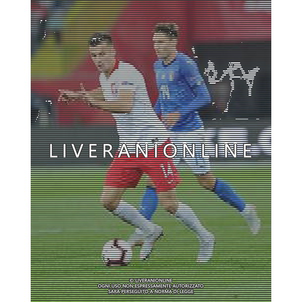 2018.10.14 Chorzow Pilka nozna UEFA Liga Narodow Polska - Wlochy N/z Arkadiusz Reca, Federico Chiesa Foto Rafal Rusek / PressFocus 2018.10.14 Chorzow Football UEFA Nations League Poland - Italy Arkadiusz Reca, Federico Chiesa Credit: Rafal Rusek / PressFocus / NEWSPIX.PL --- Newspix.pl / AGENZIA ALDO LIVERANI SAS - ITALY ONLY EDITORIAL USE ONLY - Polonia - Italia UEFA Nations League 14.10.2018